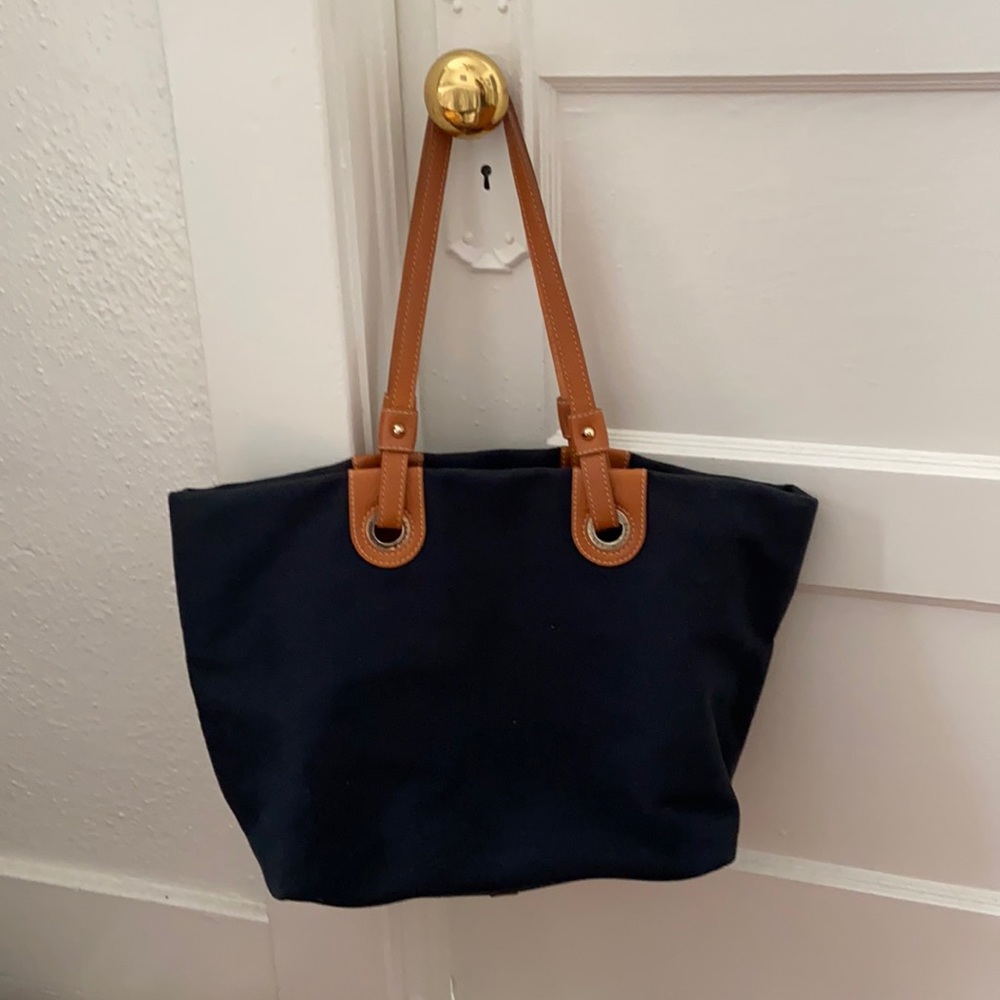 Dooney & Bourke Large Blue Cloth Tote